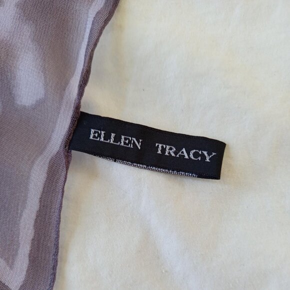 Vintage Ellen Tracy 100% Silk Scarf - Picture 5 of 6